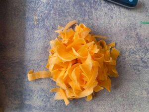 carrot-shavings